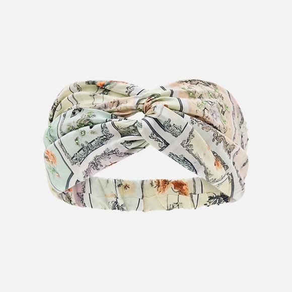 CAMILLA “Long Live Letterpress” silk woven twist boho hippie headband